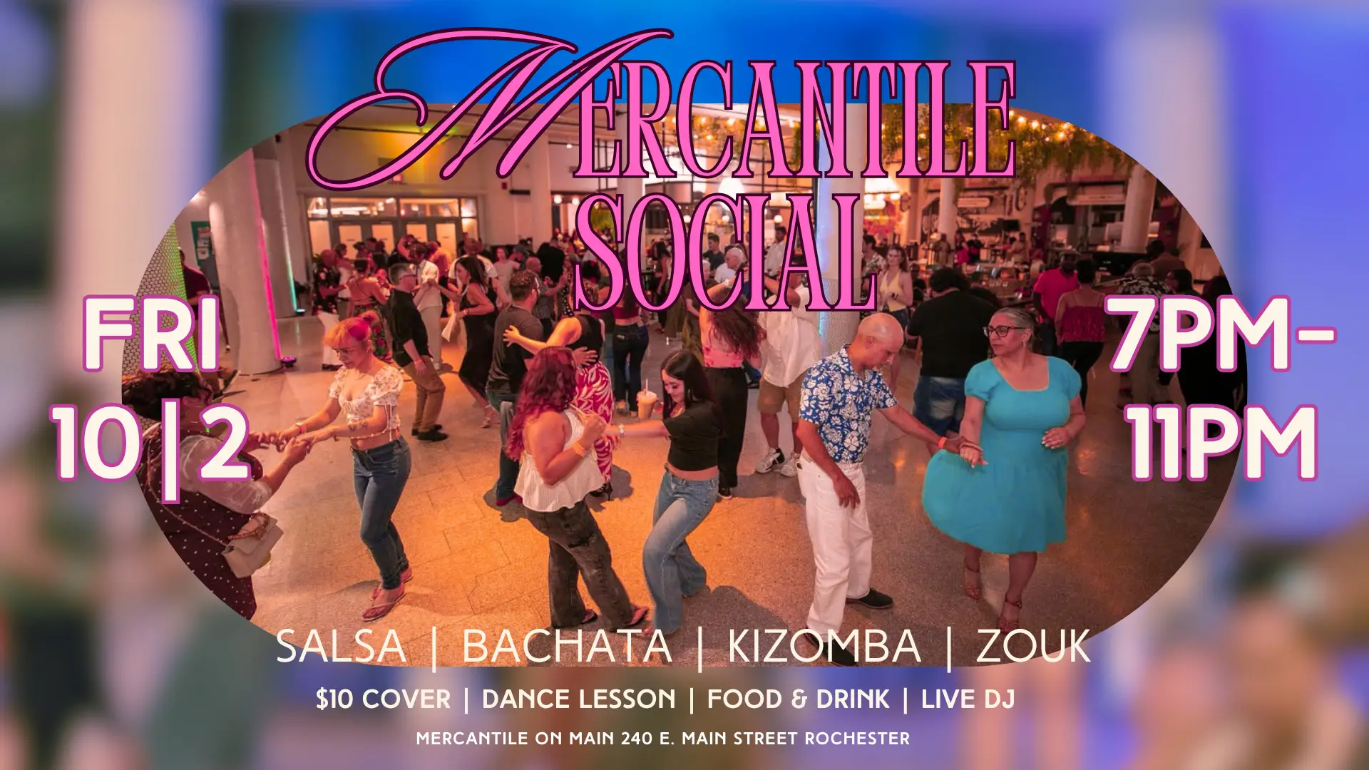 Mercantile Social salsa flyer